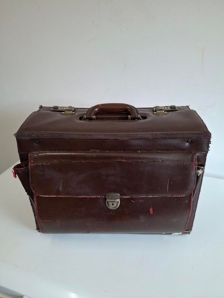 Vintage dokters / pilotentas bruin, Ophalen, Minder dan 30 cm, Bruin, Overige typen