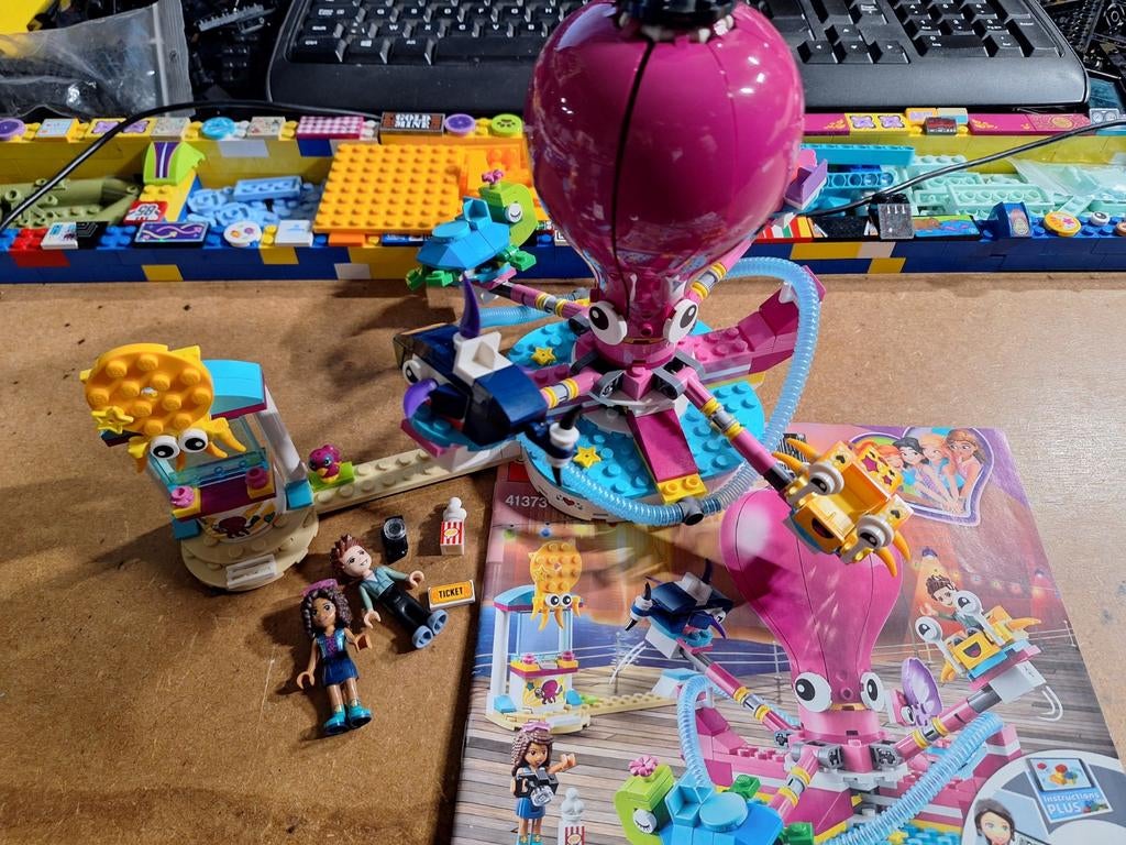 LEGO Funny Octopus Ride 41373, Ophalen of Verzenden, Zo goed als nieuw, Complete set, Lego