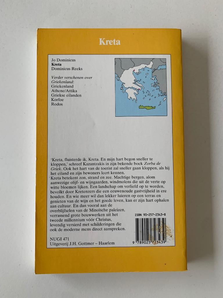 Kreta, Dominicus Reeks, in nieuwe staat, Ophalen of Verzenden, Zo goed als nieuw, Europa, Reisgids of -boek