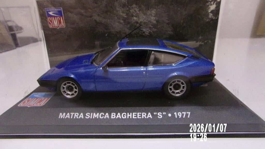 MATRA BAGHEERA "S" 77.SIMCA COLLECTION 1/43 COMME NEUVE, Ophalen of Verzenden, Zo goed als nieuw, Auto, Overige merken