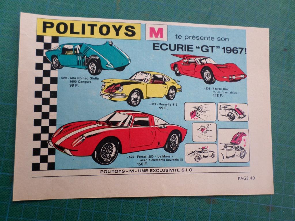 Politoys - publicité papier - 1967, Collections, Enlèvement ou Envoi, Utilisé, Autres types
