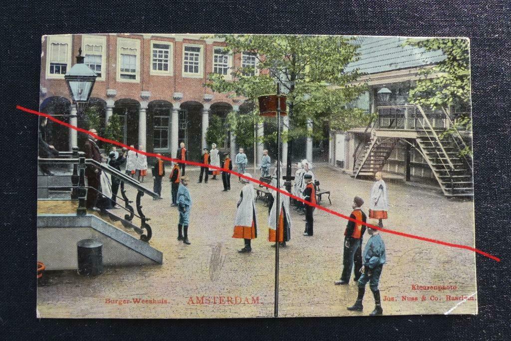 Postkaart 13/3/1914 Burger Weeshuis Amsterdam Nederland, Collections, Cartes postales | Pays-Bas, Enlèvement ou Envoi, Avant 1920