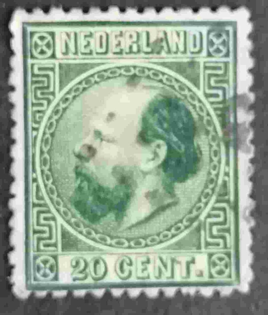NEDERLAND - nr. 10IIE met puntstempel, Envoi, Jusqu'à 1940, Affranchi