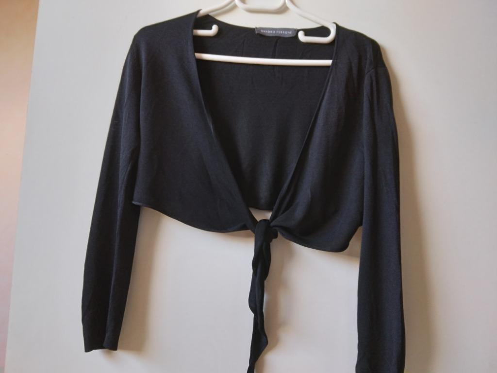 Kort gilet om te strikken, Kleding | Dames, Ophalen of Verzenden, Zo goed als nieuw, Maat 38/40 (M), Zwart