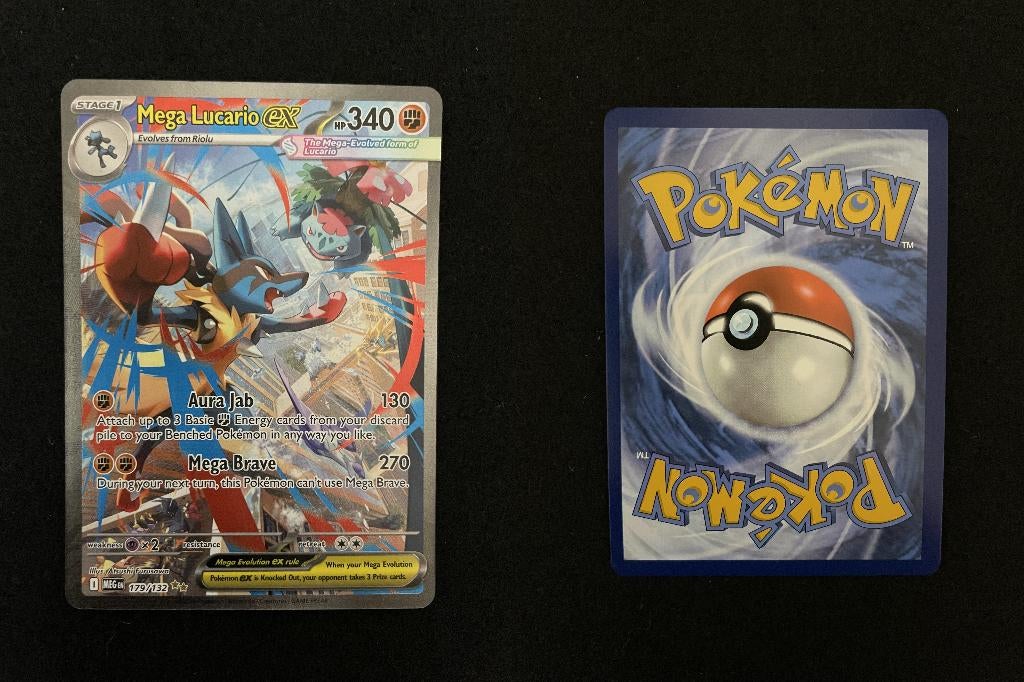 1x Mega Lucario ex (MEG 179) Mega Evolutions - Pokemon - NM!, Enlèvement ou Envoi, Neuf, Cartes en vrac, Foil