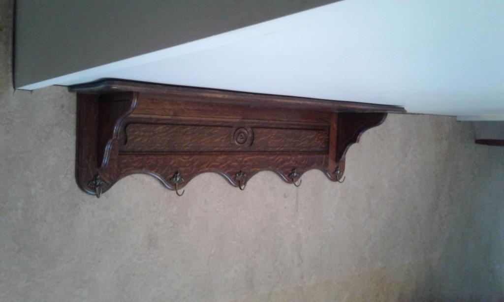 Eiken hang kapstok - Hoedenplank 100 x 30 x 25 cm, Zo goed als nieuw, Minder dan 100 cm, Hout, Ophalen