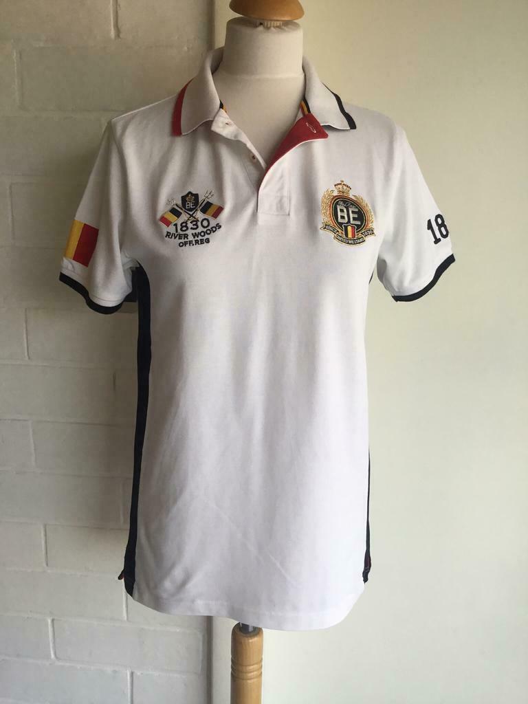 River Woods polo maat XS/S (36), Kleding | Dames, Topjes, Zo goed als nieuw, Maat 34 (XS) of kleiner, Wit, Korte mouw, Ophalen of Verzenden