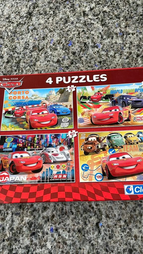 Cars puzzel 4in1, Ophalen of Verzenden, Gebruikt