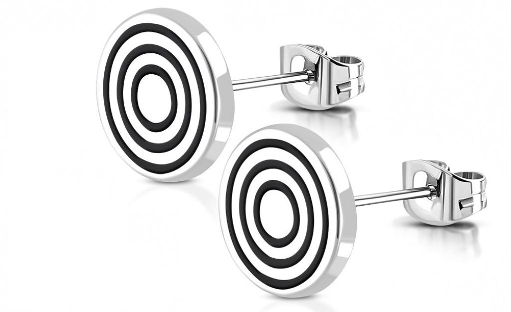 Bullseye stalen mannenoorbellen rond - 10 mm, Ophalen of Verzenden, Nieuw