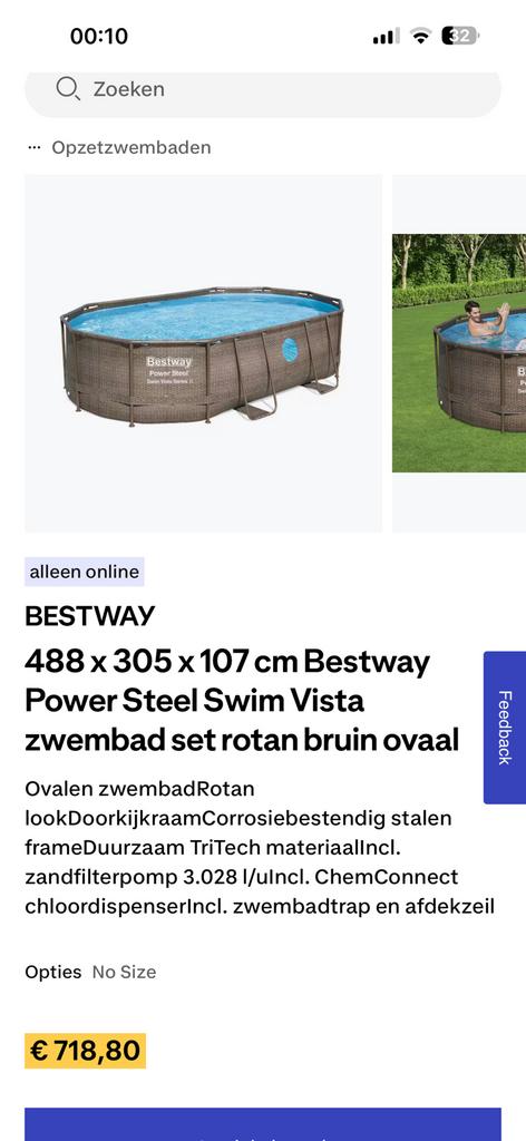 Zwembad te koop, Tuin en Terras, Zwembaden, Ophalen, Zo goed als nieuw