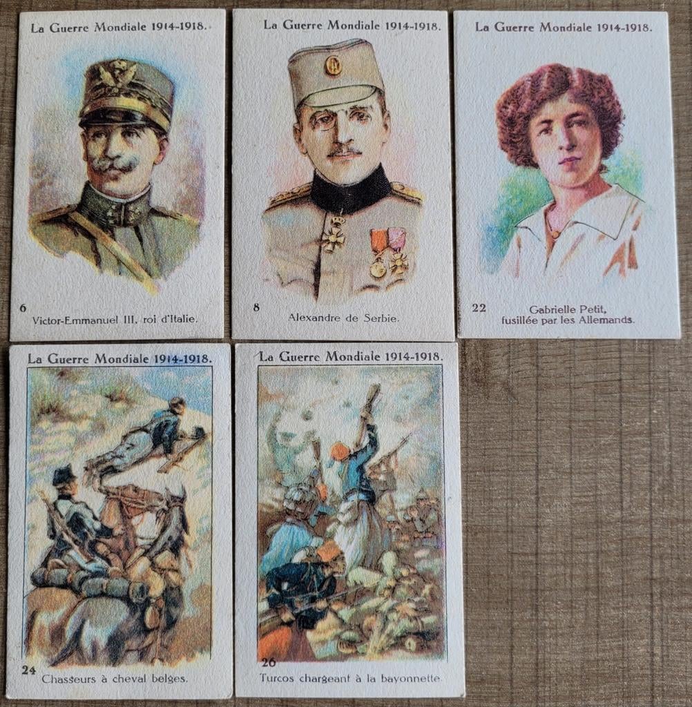 5 oude prentjes: La Guerre Mondiale 1914-1918, Ophalen of Verzenden, Gebruikt, Overige onderwerpen, Prent