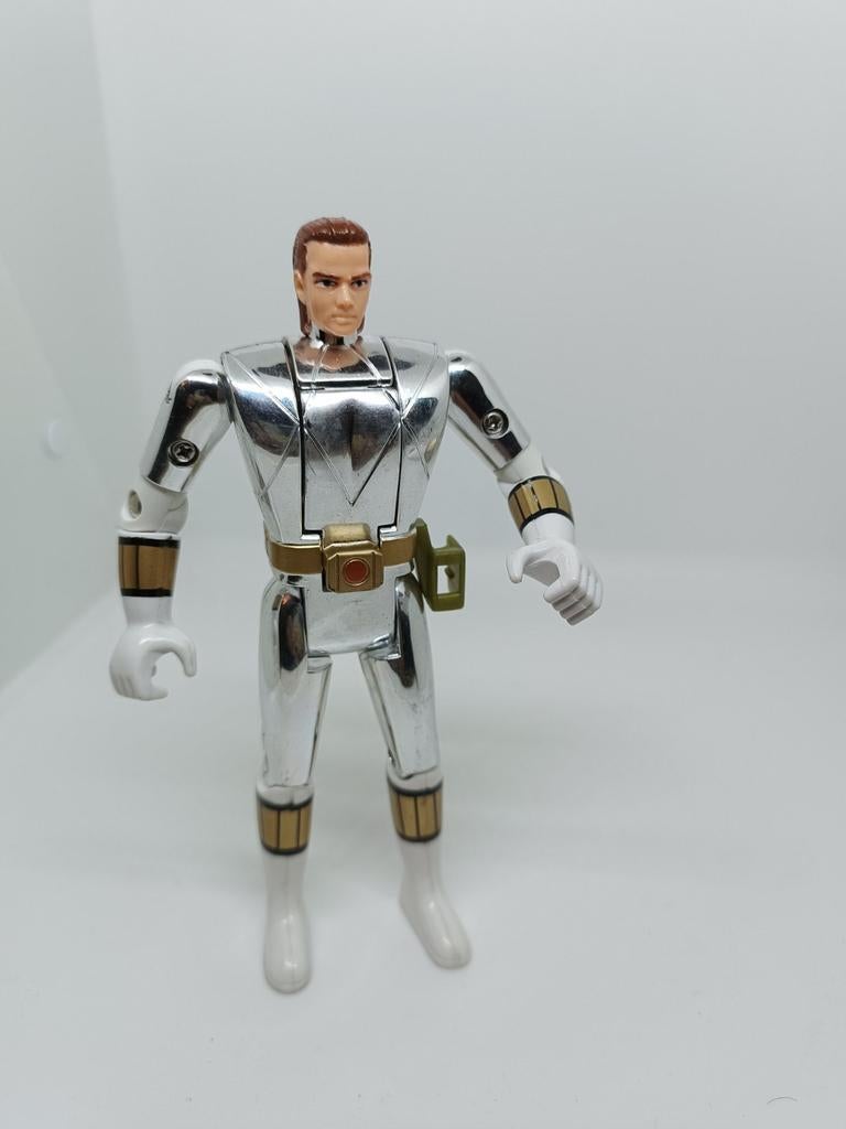 Vintage 1993 Bandai Power Rangers Metallic Flip Head White C, Enlèvement ou Envoi