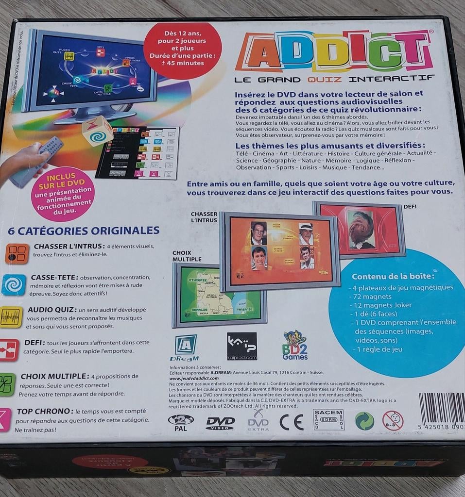 ADDICT  - Jeu de Société, Hobby en Vrije tijd, Ophalen of Verzenden, Zo goed als nieuw