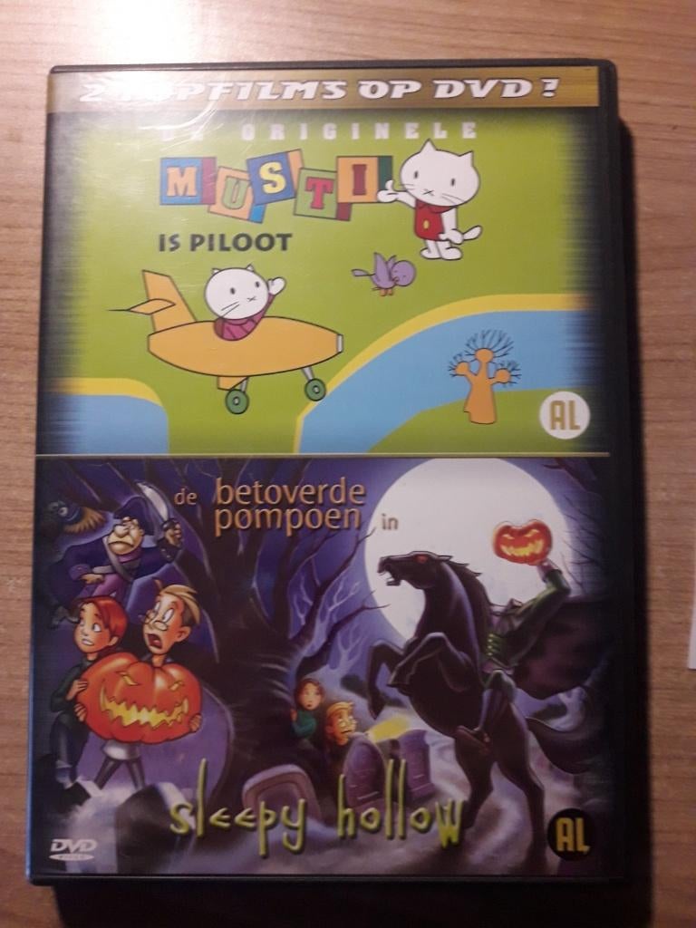 DVD Musti is piloot en Sleepy hollow, Cd's en Dvd's, Alle leeftijden, Overige genres, Ophalen of Verzenden, Zo goed als nieuw