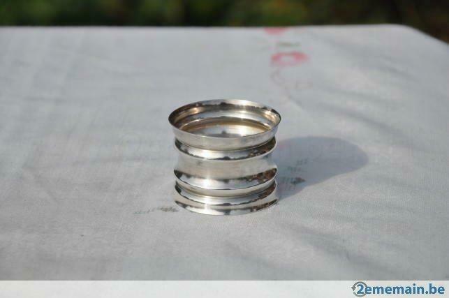 rond de serviette métal argenté sans poinçon, Enlèvement ou Envoi