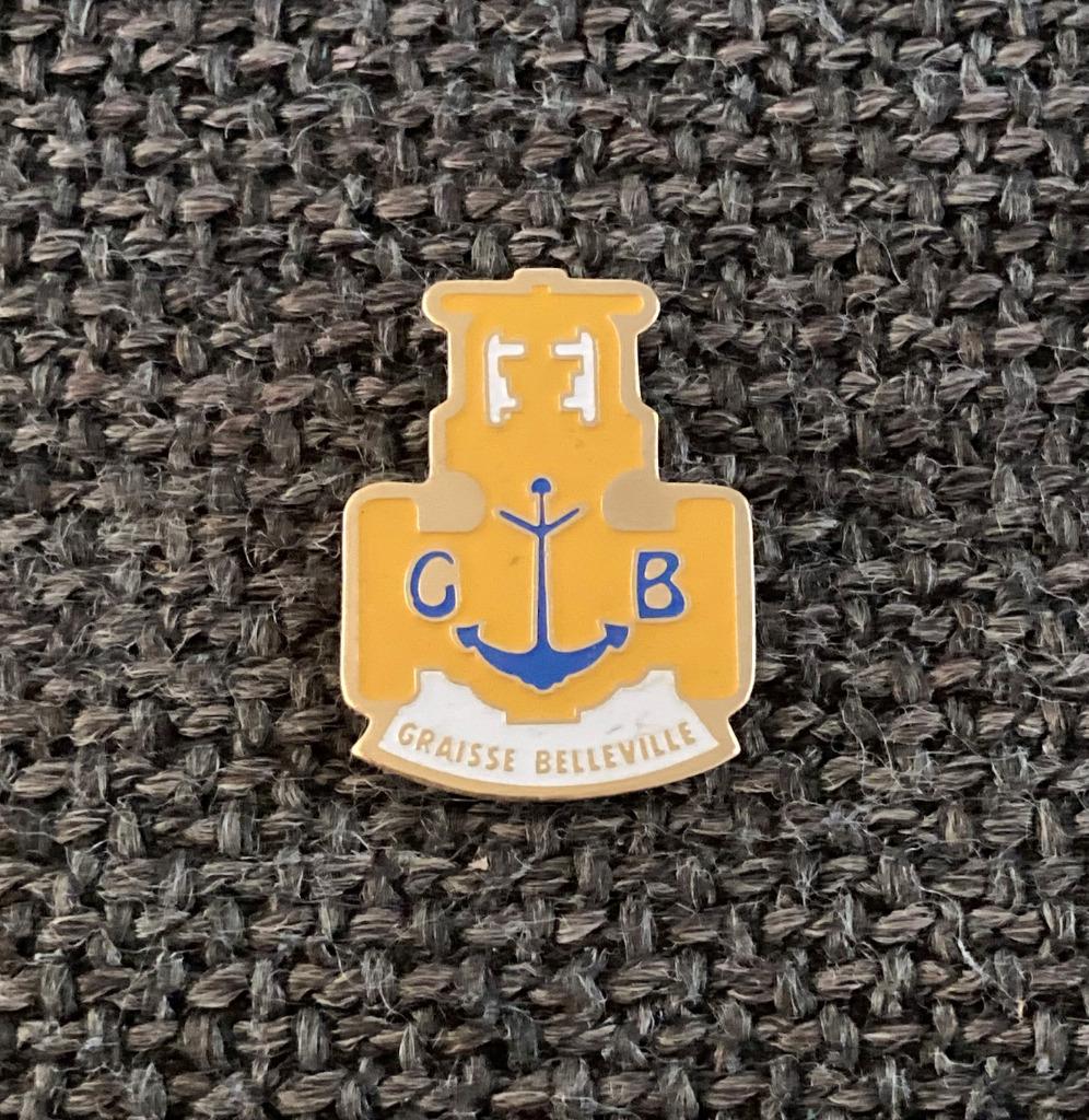 PIN - GRAISSE BELLEVILLE, Collections, Envoi, Utilisé, Autres sujets/thèmes, Insigne ou Pin's