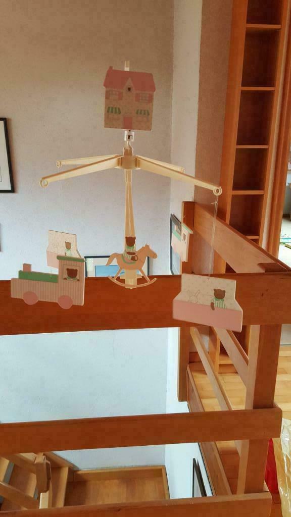 Mobile musical en bois pastel - dès la naissance, Ophalen, Gebruikt, Overige typen