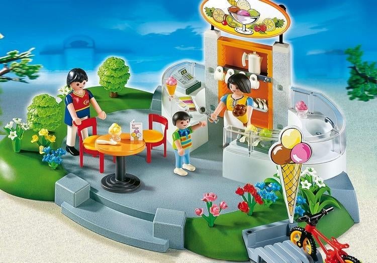 Playmobil City Life - set 4134 - ijssalon, Kinderen en Baby's, Speelgoed | Playmobil, Ophalen, Zo goed als nieuw, Complete set