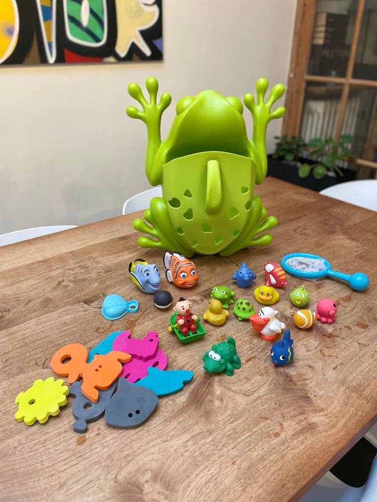 Boon Frog Pod – badspeelgoed opberger + speelgoed, Ophalen of Verzenden, Zo goed als nieuw