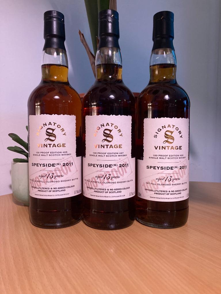 Whisky Macallan Speyside (M) Signatory Vintage #25 #27 #29, Overige gebieden, Overige typen, Nieuw, Ophalen of Verzenden