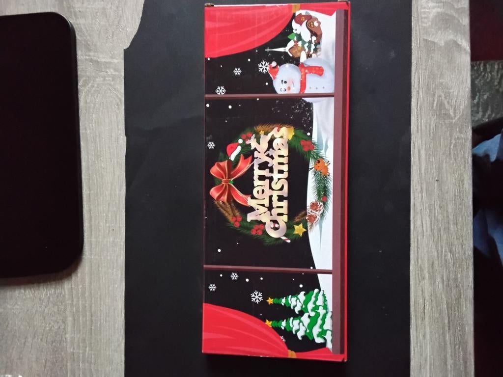 Raamdecoratie"merry christmis"met verlichting., Ophalen of Verzenden, Nieuw
