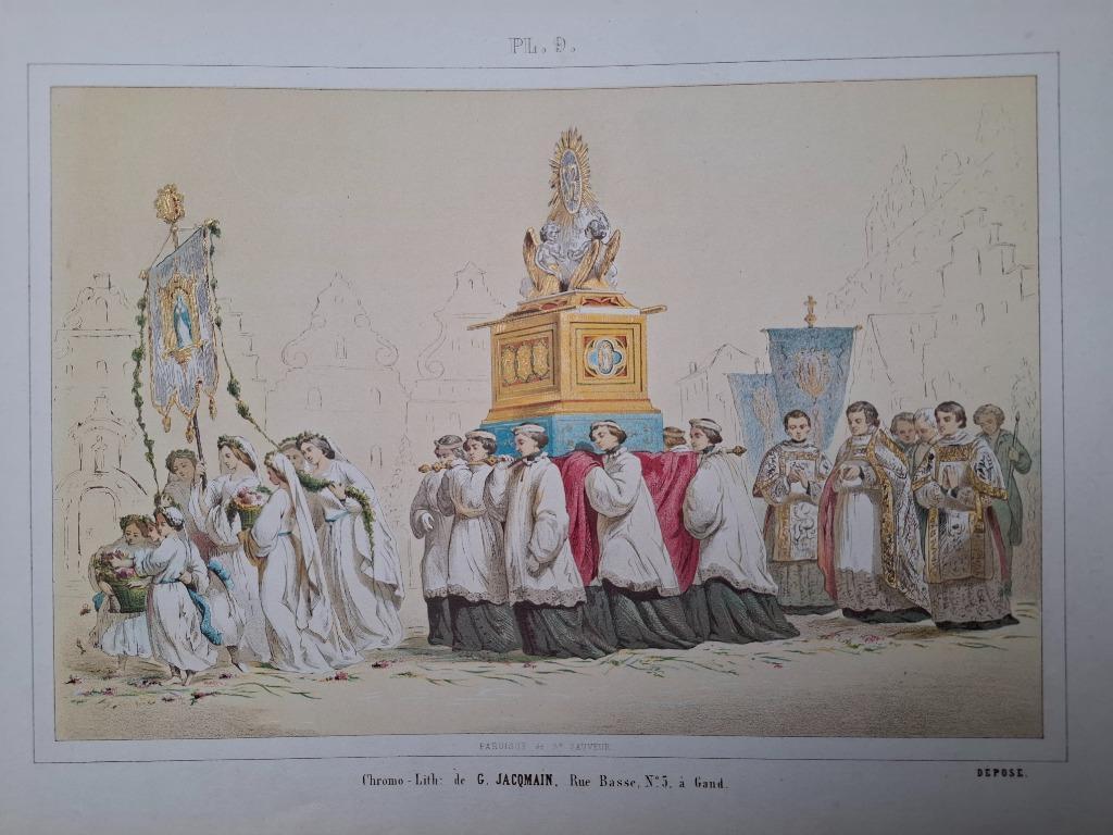 1857 Album Procession générale Imm Conception Gent 1855, Antiek en Kunst, Antiek | Boeken en Manuscripten, Ophalen of Verzenden