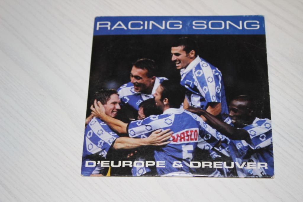 CD Single: D'Europe & Dreuver : Racing Song -- KRC Genk, Verzamelen, Sportartikelen en Voetbal, Gebruikt, Overige typen, Ophalen of Verzenden