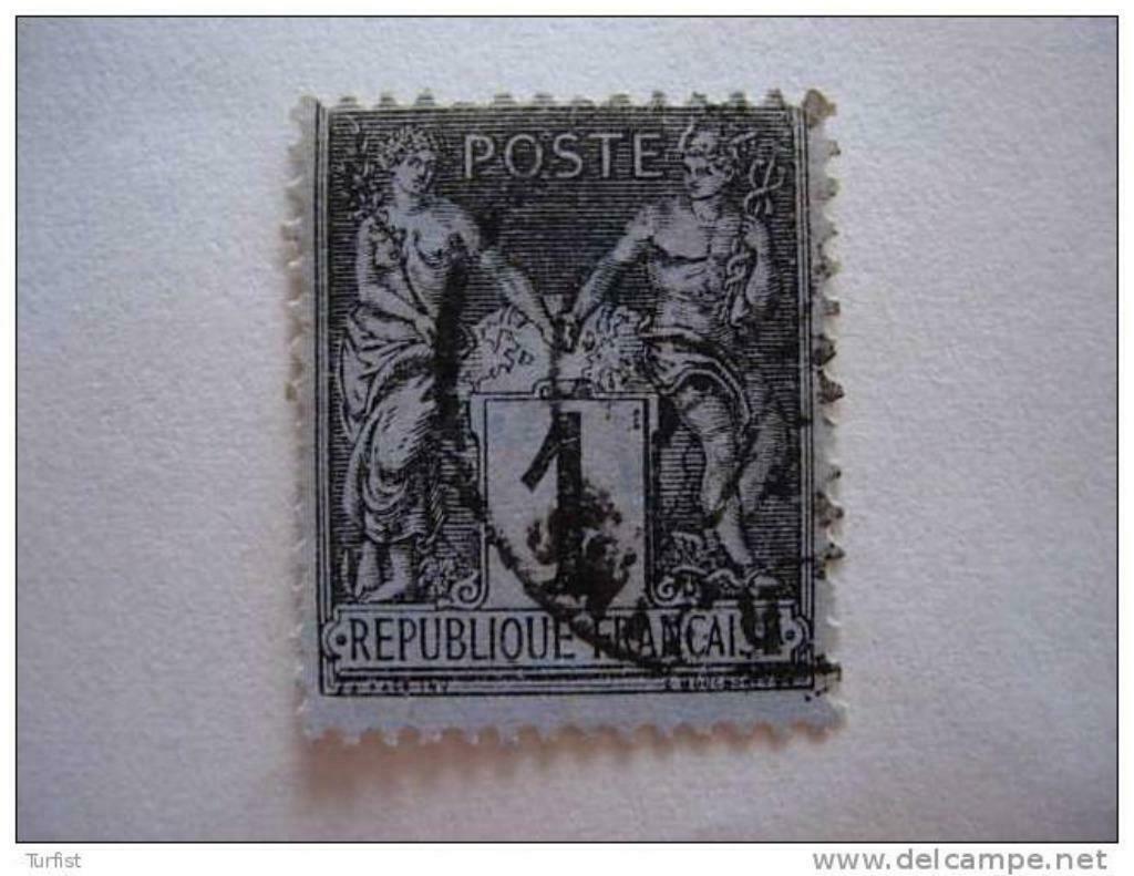 Frankrijk nr 84 Noir sur Bleu de Prusse, Enlèvement ou Envoi, Affranchi