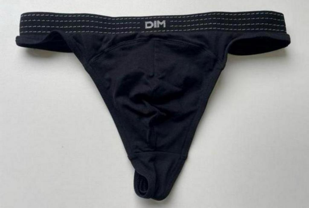 Dim Microfiber Thong Men, Verzenden, Zwart, DIM, Slip