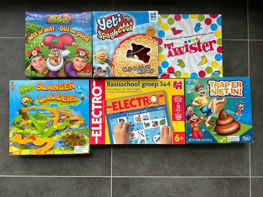 Gezelschapsspelen- amper mee gespeeld, Ophalen, Zo goed als nieuw