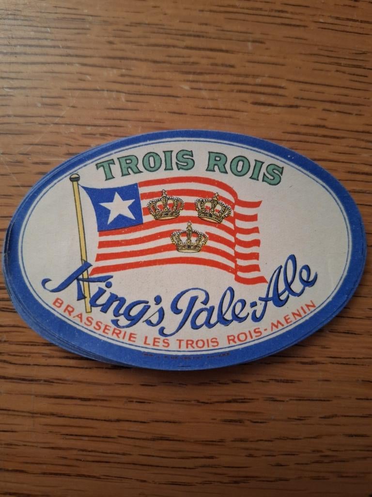 Oud bieretiket Trois Rois King's Pale Ale, Enlèvement ou Envoi
