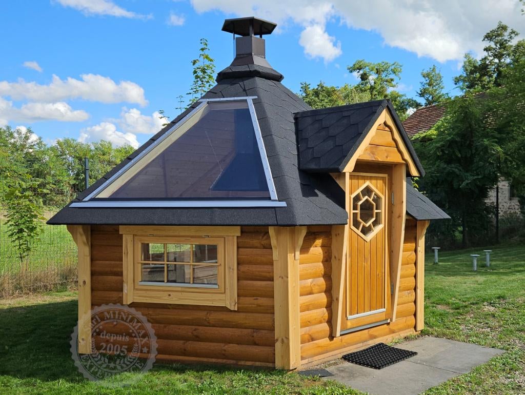Kota grill finlandais 9.2 m² - NEUF et COMPLET, Enlèvement ou Envoi, 250 à 300 cm, Cabane en bois, 3 fenêtres ou plus
