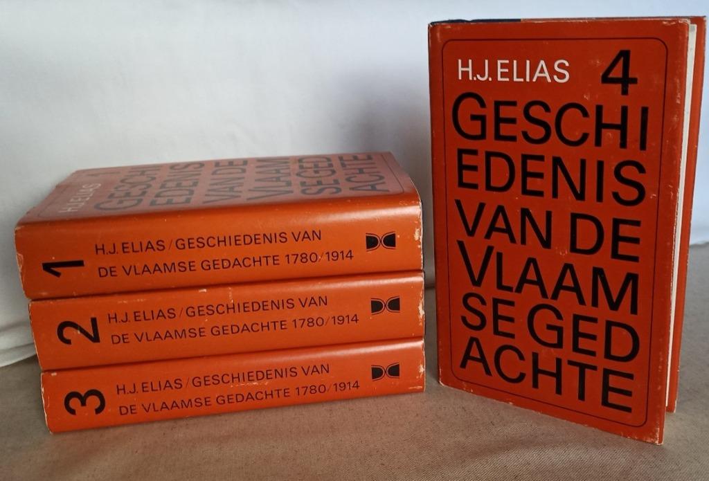 Geschiedenis van de Vlaamse Gedachte. Set van 4: €15., Enlèvement ou Envoi, Utilisé, H.J. Elias