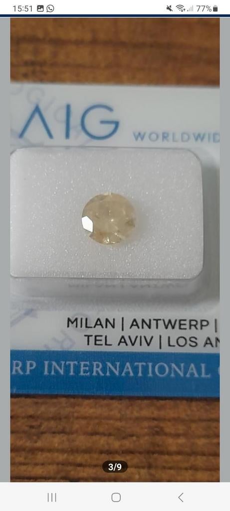 Magnifique véritable diamant jaune, neuf de 0,90 carats, Enlèvement ou Envoi