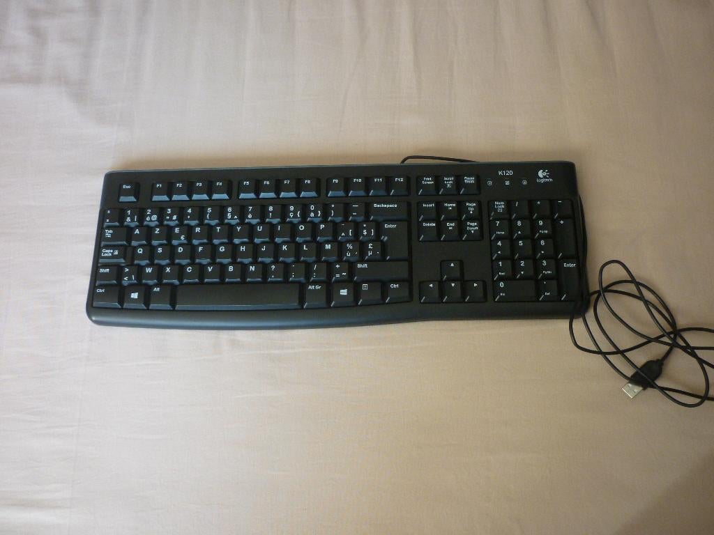 Logitech Toetsenbord met Snoer K120, Enlèvement ou Envoi, Logitech, Azerty, Comme neuf