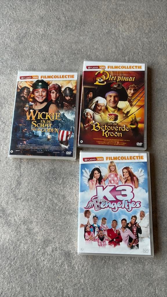 Dvd nieuw in plastic: Piet Piraat, Wickie de Vicking en K3, Ophalen, Nieuw in verpakking