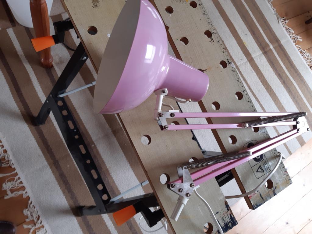 vintage architectenlamp (roze) jaren 1970, Huis en Inrichting, Ophalen, Gebruikt