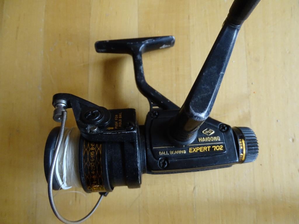 Haidong Expert 702 vintage spinmolen, Watersport en Boten, Hengelsport | Algemeen, Ophalen of Verzenden, Gebruikt, Molen