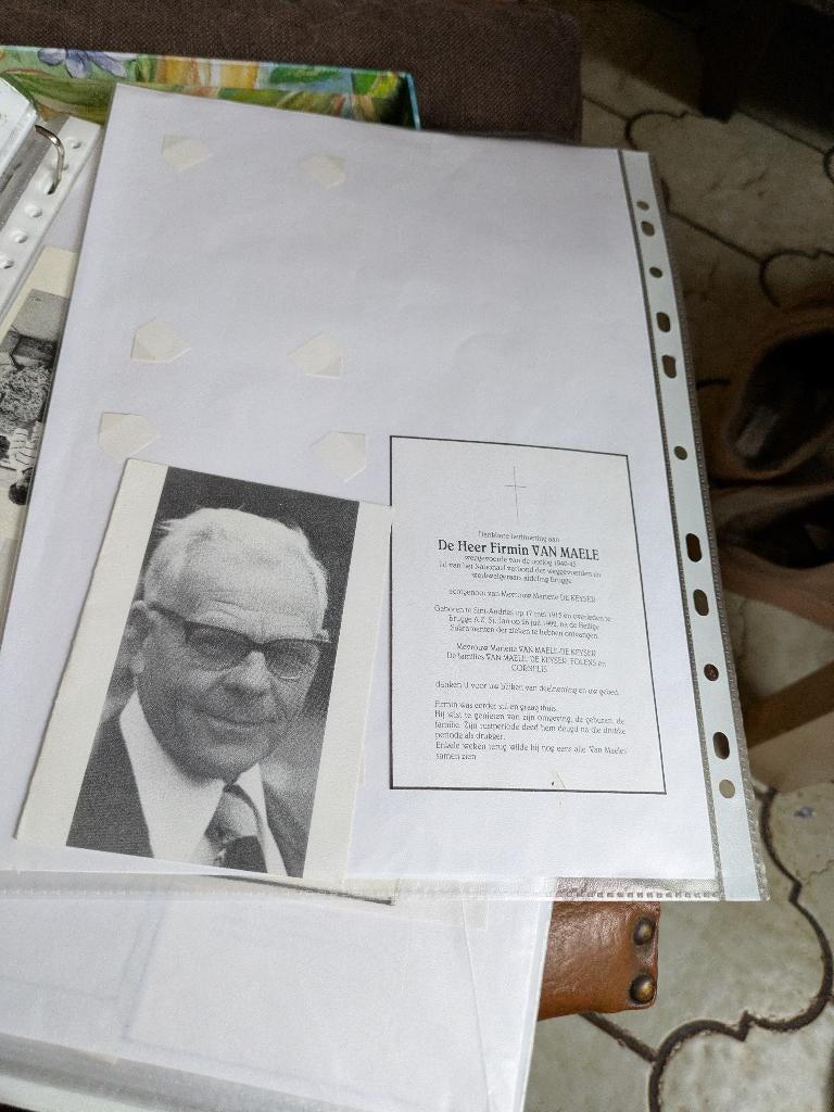 Dp Firmin Van Maele, Verzamelen, Bidprentjes en Rouwkaarten, Ophalen of Verzenden, Bidprentje