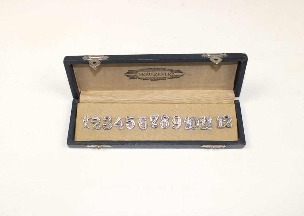 oude verzilverde tafelnummers, Ophalen of Verzenden, Zilver