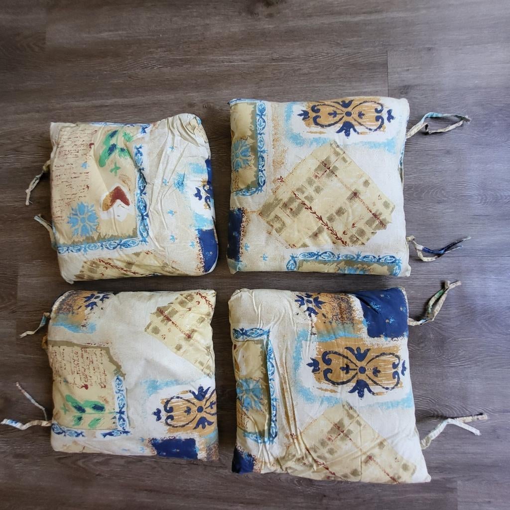 4 tuinstoelkussentjes, terugkerend motief, 38 x 38 cm, Ophalen of Verzenden, Nieuw