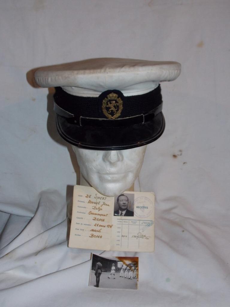 Belgische Force publique kepi administratie, Verzamelen, Ophalen of Verzenden, Landmacht, Helm of Baret