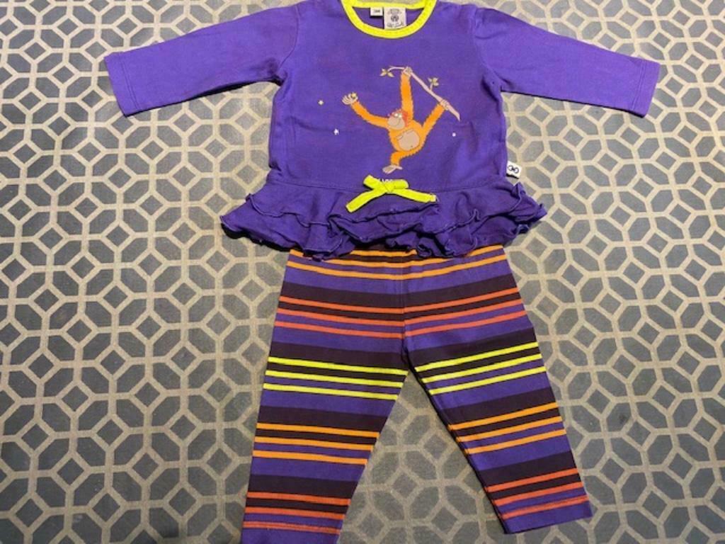 Little Woody pyjama met aap maat 62, Kinderen en Baby's, Babykleding | Maat 62, Nacht- of Onderkleding, Meisje, Ophalen of Verzenden