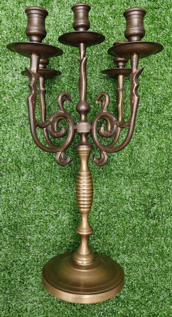Vintage bronzen kandelaar. 125 €, Antiek en Kunst, Ophalen