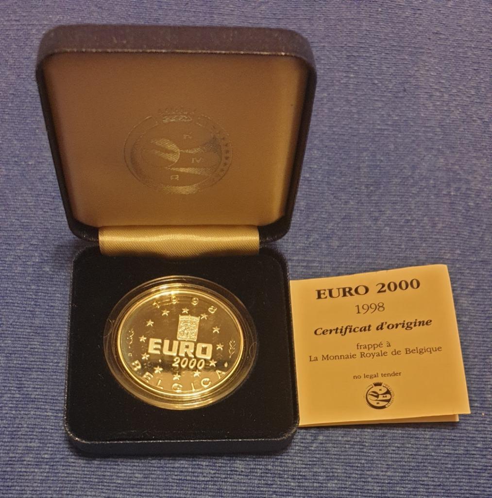 COFFRET EURO 2000 1998 Médaille Belgique Marguerite d'Autric, Enlèvement ou Envoi, Belgique, Série, Argent