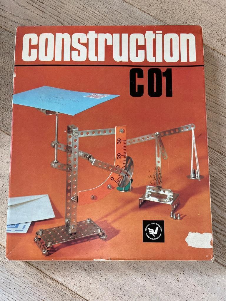Vintage bouwdoos Construction C01 - mechanica, Ophalen of Verzenden, Zo goed als nieuw, Bouwen