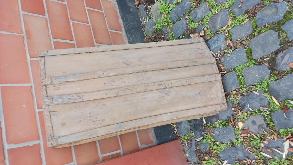 LINNENKOFFER. Heel oud.Te restaureren, Antiek en Kunst, Antiek | Meubels | Kasten, Ophalen
