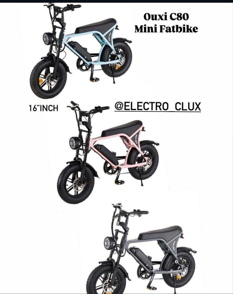 Ouxi C80 Mini Fatbike/ Krachtige 250W 48V5”Kleurenscherm, Enlèvement, Neuf