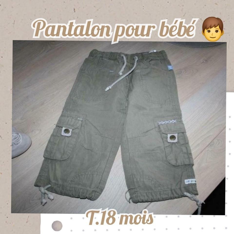 Pantalon pour bébé garçon -Kaki-T.18 mois(86 cm), Enfants & Bébés, Enlèvement ou Envoi, Utilisé, Garçon, Pantalon