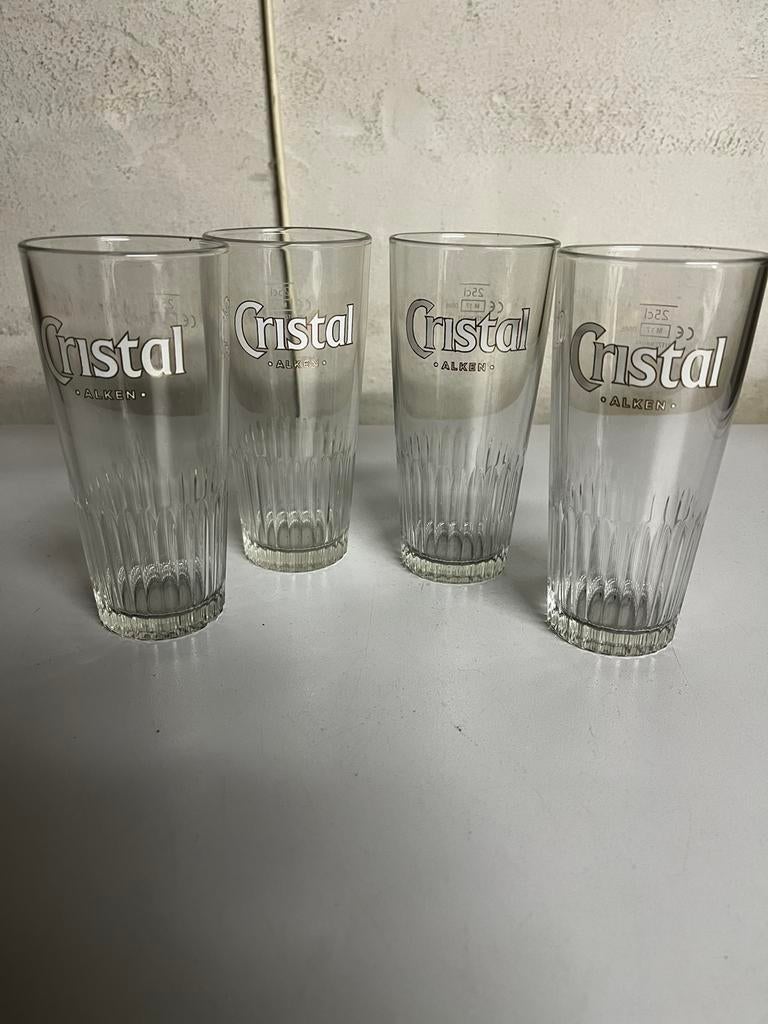 4 rib glazen Cristal Alken, Enlèvement ou Envoi, Comme neuf